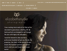Tablet Screenshot of elizabethsnyderphotography.com